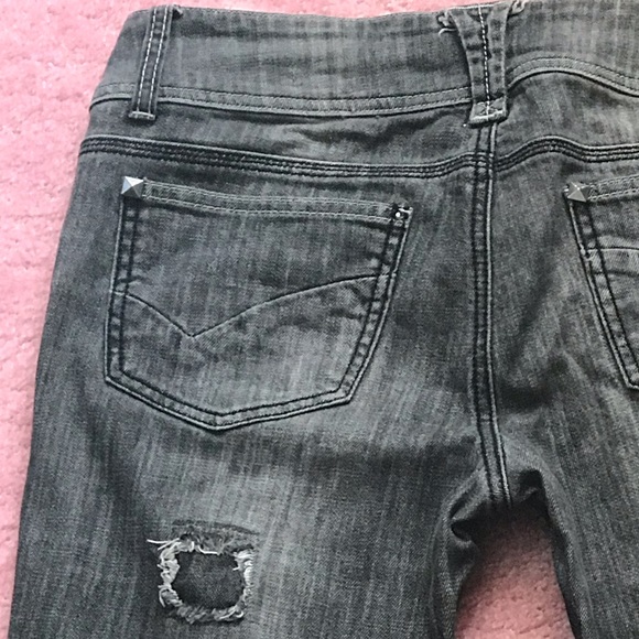 Denim - Distressed Gray Jeans!